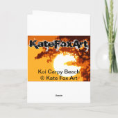 Koi Carpy Strand-Karte Karte (Rückseite)
