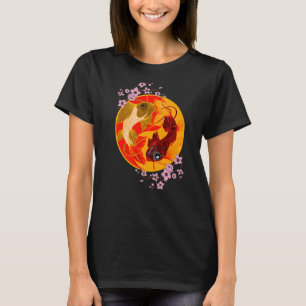 Koi Cherry Blossom Yin Yang Japanischer Koi Carp N T-Shirt