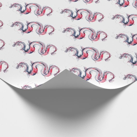 Koi Dragon Geschenkpapier (Ecke)