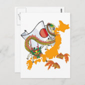 Koi Dragon Postkarte (Vorne/Hinten)