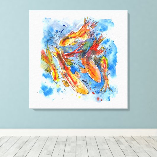 Koi Dreaming Leinwanddruck (Insitu (Holzboden))