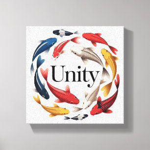 Koi Einheit Symbol Harmonie Balance Zen Philosophi Leinwanddruck