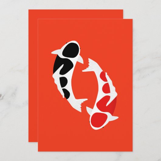 Koi Feiertagskarte (Vorne/Hinten)