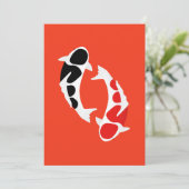 Koi Feiertagskarte (Stehend Vorderseite)