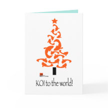 KOI (Fisch) an die Welt Weihnachtskarte 2021-22