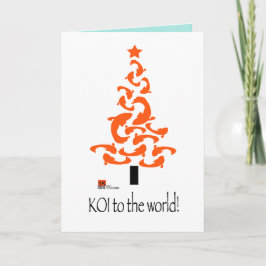 KOI (Fisch) an die Welt Weihnachtskarte 2021-22 Feiertagskarte