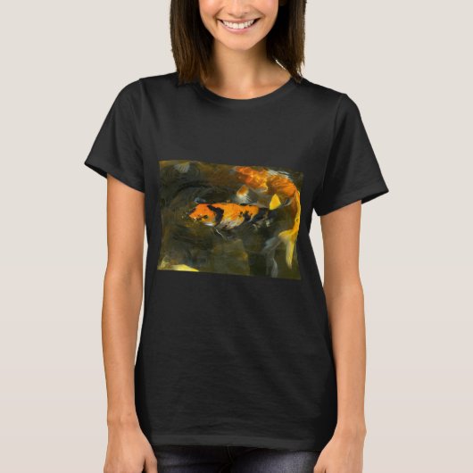 Koi Fisch bläst Blasen T-Shirt (Vorderseite)