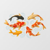 Koi-Fisch Fensteraufkleber (Blatt)