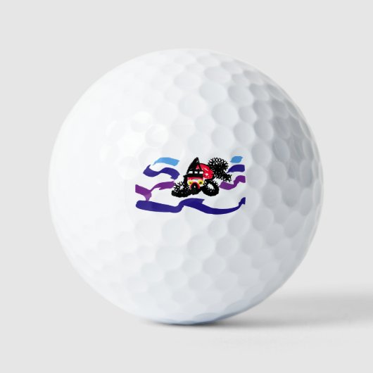 Koi-Fisch Freude Golfball (Vorderseite)