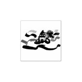 Koi-Fisch Freude Gummistempel (Prägung)