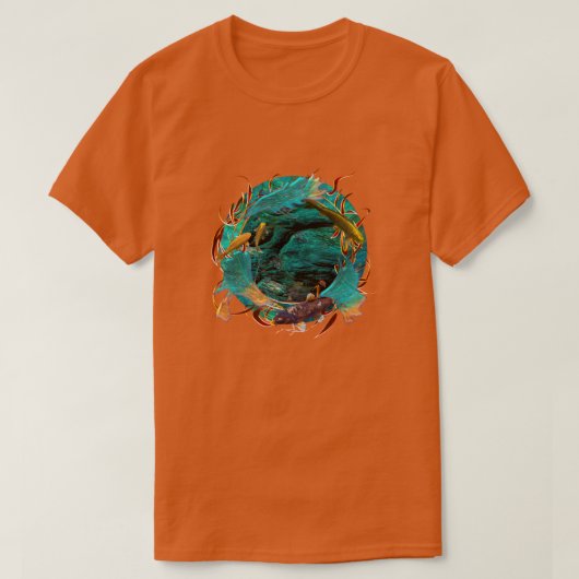 Koi-Fisch "FRIEDLICH SCHWIMMEND" T-Shirt (Design vorne)