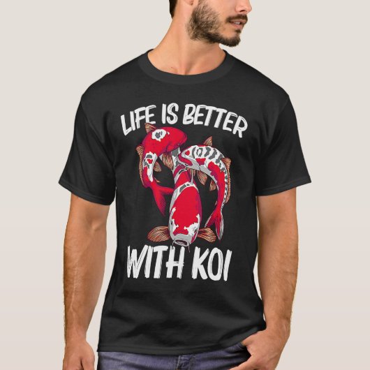 Koi Fisch für Männer Japan Koi Karpfen Teich T-Shirt (Vorderseite)