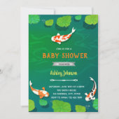 Koi-Fisch-Geburtstag Einladung (Vorderseite)