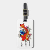 Koi-Fisch Gepäckanhänger (Vorderseite vertikal)