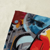 Koi-Fisch-Graffiti-Pop-Art Strandtuch (Beispiel)