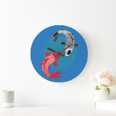 Koi-Fisch Große Wanduhr (Zuhause)