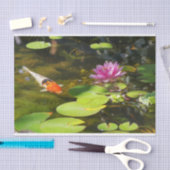Koi Fisch im Seerosenteich Seidenpapier (Handwerk)