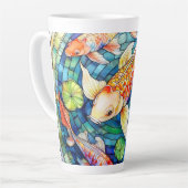 Koi-Fisch in Buntglas Milchtasse (Linke Ecke)