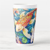 Koi-Fisch in Buntglas Milchtasse (Vorderseite)