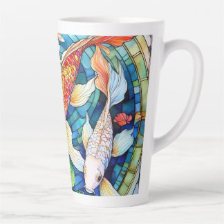 Koi-Fisch in Buntglas Milchtasse