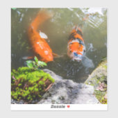 Koi-Fisch in einem Teich Aufkleber (Blatt)