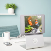Koi-Fisch in einem Teich Aufkleber (Laptop auf Schreibtisch)