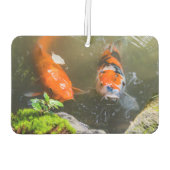 Koi-Fisch in einem Teich Autolufterfrischer (Rückseite)