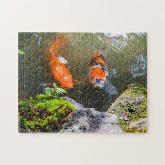 Koi-Fisch in einem Teich Puzzle (Horizontal)