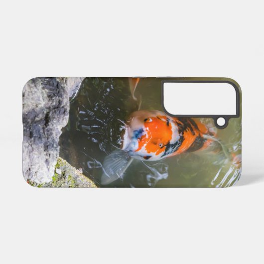 Koi-Fisch in einem Teich Samsung Galaxy Hülle (Rückseite (Horizontal))