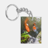 Koi-Fisch in einem Teich Schlüsselanhänger (Vorderseite links)