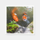 Koi-Fisch in einem Teich Serviette (Vorderseite)