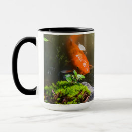 Koi-Fisch in einem Teich Tasse
