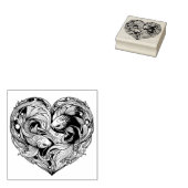 Koi Fisch in Herzform Liebe, Gleichgewicht & Harmo Gummistempel (Stempel)