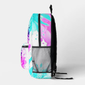 Koi Fisch in Rosa und Blau Bedruckter Rucksack (Rechts)