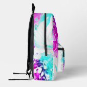 Koi Fisch in Rosa und Blau Bedruckter Rucksack (Links)