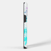 Koi Fisch in Rosa und Blau iPhone Hülle (Rechte Seite)