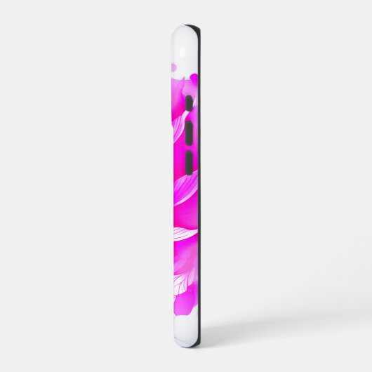 Koi Fisch in Rosa und Blau iPhone Hülle (Linke Seite)