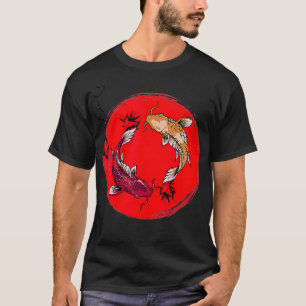 Koi Fisch Japan mit Bambus japanisch T-Shirt