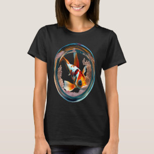 Koi-Fisch Karpfen japanischer Fisch Objektiv Fotog T-Shirt