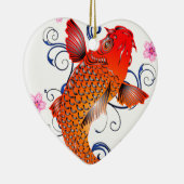 Koi Fisch-Karpfen-Ostblüte Keramikornament (Rechts)