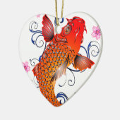 Koi Fisch-Karpfen-Ostblüte Keramikornament (Links)
