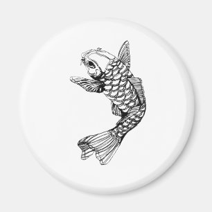 Koi Fisch-Kontur Magnet