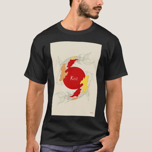Koi-Fisch-Kunst T-Shirt (Vorderseite)