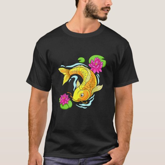 Koi-Fisch-Kunst T-Shirt (Vorderseite)