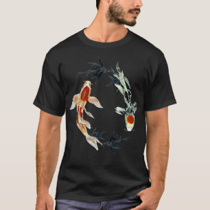 Koi-Fisch mit Bambus-T-Shirts T-Shirt