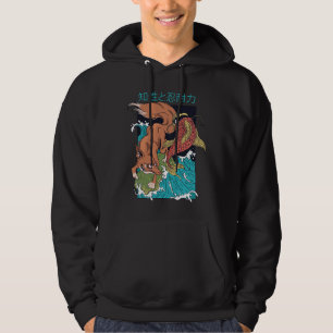 Koi-Fisch mit Fuchs im japanischen Design Hoodie