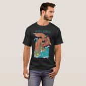 Koi-Fisch mit Fuchs im japanischen Design T-Shirt (Vorne ganz)