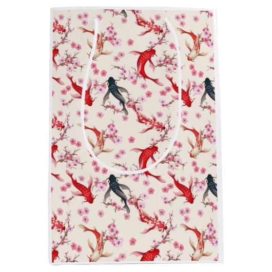 Koi-Fisch Mittlere Geschenktüte (Vorderseite)