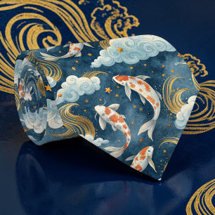 Koi-Fisch-Muster-Halsbinden nach Maß Krawatte