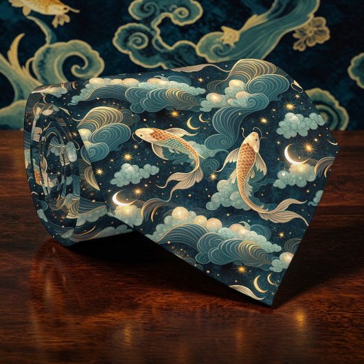 Koi-Fisch-Muster Individuelle Krawatte